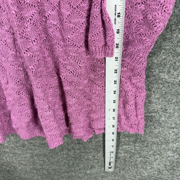 Cato Sweater Pullover Women 14/16W Plus Purple Knit Cowl Neck 3/4 Sleeve Acrylic - Picture 6 of 7
